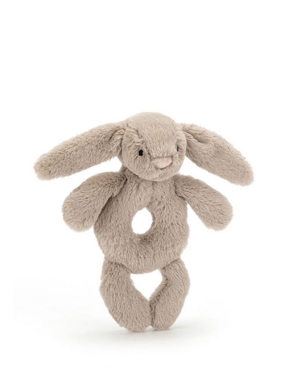 Baby Jellycat - Bashful Beige gray  Bunny Ring Rattle